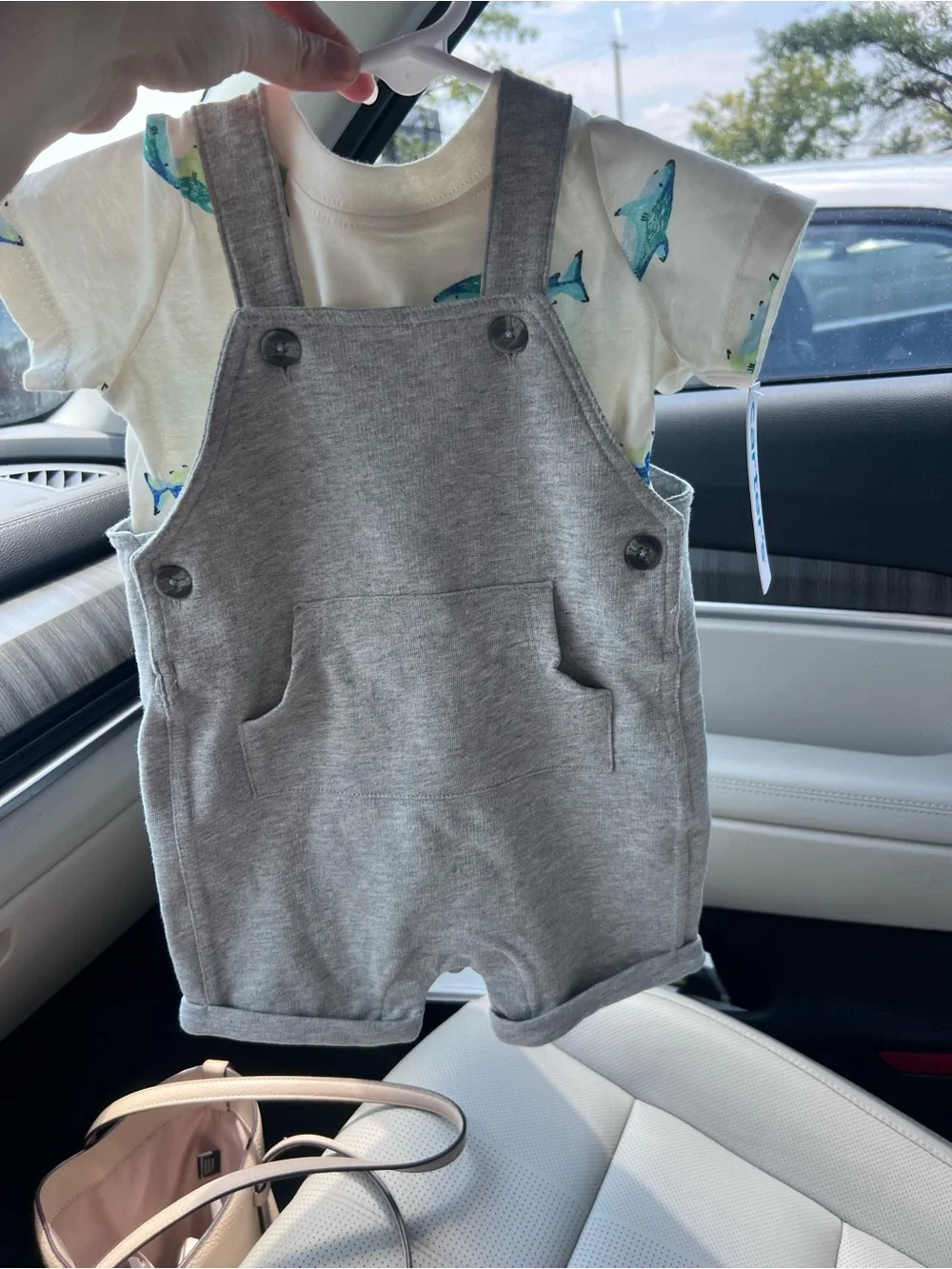 Gray Baby Knit Overall Shorts - Classic Kids Bottoms Carter’s
